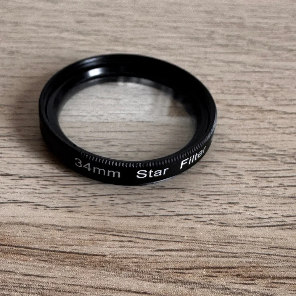34mm Black Star Filter Lens Accessory 4